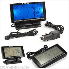 In-Car Digital Compass 4.6" LCD Display Blue LED with Clock Thermometer Calendar In-Car Digital Compass 4.6" LCD Display Blue LED with Clock Thermometer Calendar
