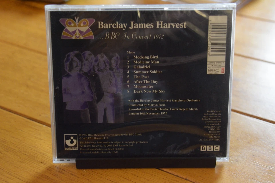 BARCLAY JAMES HARVEST "BBC IN CONCERT 1972" CD [NEW SEALED] PROG ROCK MONO [187] Foto 2 de 4