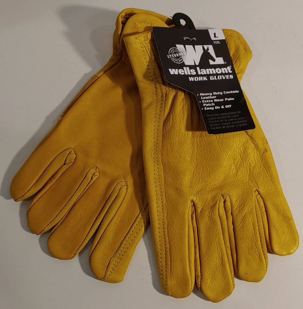 Wells Lamont Men's Cowhide Leather Work Gloves