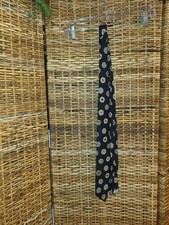 VTG Christian Dior Monsieur 100% Italian Silk Black Tie Italian Made in USA