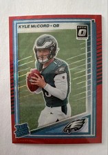 2025 Panini Donruss - Rated Rookie Kyle McCord #325 Optic Preview Red Wave (RC)