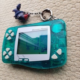 Bandai WonderSwan Skeleton Clear Green Frozen Mint Console with Keychain Tested