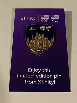 2026 WINTER OLYMPICS PIN Milano Cortina Italy Xfinity Comcast Limited Edition 