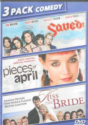 Saved, Pieces of April, Kiss the Bride, NEW DVD 3 Comedy Movies, 4 hrs, Family