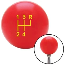 Yellow Shift Pattern 7n Red Shift Knob w/ M16x1.5 Insert Shifter Auto Manual