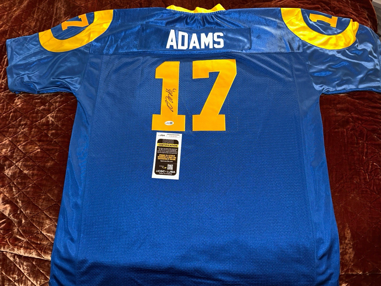 Davante Adams Autographed Signed Los Angeles Custom Blue Football Jersey - JSA 
