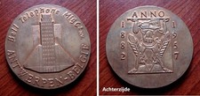 Bronzen gedenkmedaille 75 jaar Bell-Telephone Antwerpen 1957