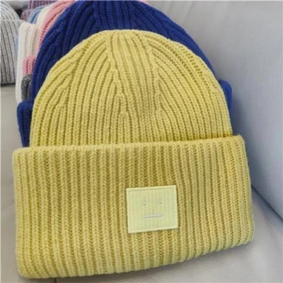 ACNE STUDIOS Warm Hüt Wollmütze Acne1 Studios Beanie mit Face Mützen Strickmütze Wintermütze