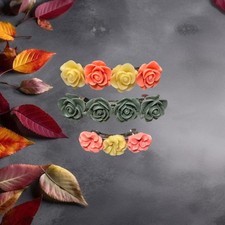Three Resin Flower Hair Pin Barrettes 22125