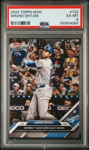 2024 Tops Now Shohei Ohtani PSA 6 LA Dodgers #722