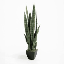 Blooming Artificial Faux 85cm Sansevieria Plant - Large Fake Indoor Snake Plant