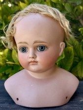 Lovely Antique German Bisque ABG Turned Shoulder Head Doll Spiral Threaded Eyes!