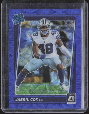 Jabril Cox #286 Blue Scope Rookie RC 2021 Donruss Optic *HOT*