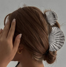 Alloy Hair Accessories Hair Clip Gold Silver Color Chunky Seashell Hair Claw