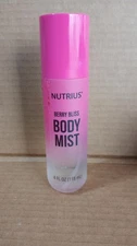 NEW Nutrius Body Mist - Berry Bliss 4 FL OZ Invigorating & Natural Free Ship