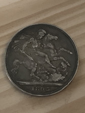 VICTORIA  CROWN 1895 SILVER COIN