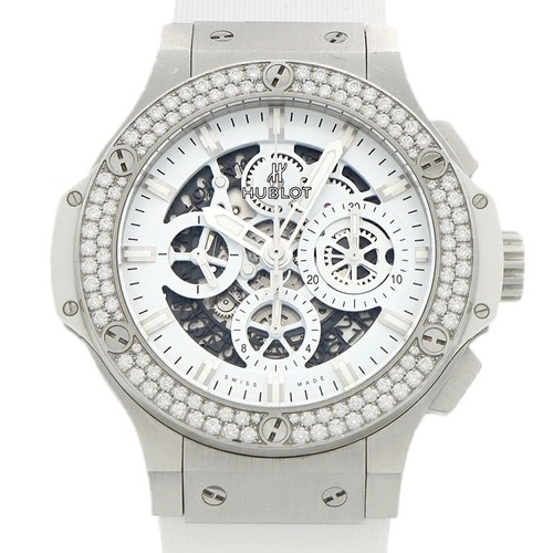 Hublot Big Bang Aero Bang Diamond Bezel Chronograph Auto White Mens Watch