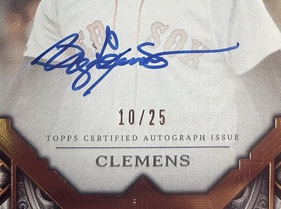 2025 Topps Transcendent Collection Roger Clemens Autograph Auto