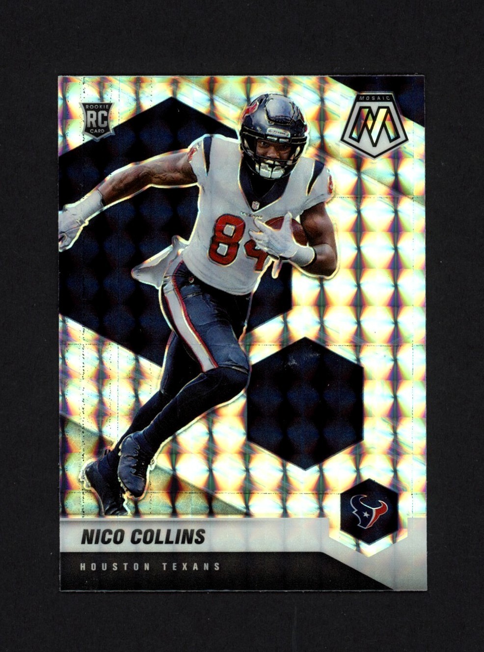 2021 Panini Mosaic Nico Collins RC Silver Prizm Mosaic #330