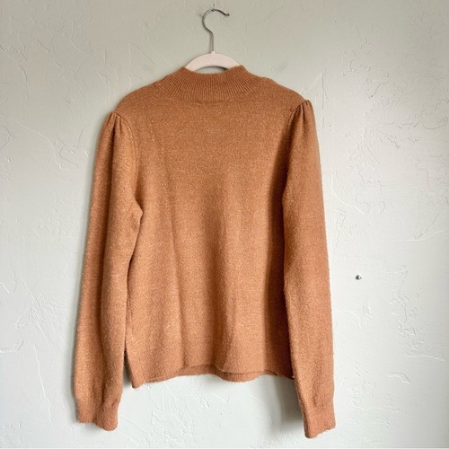 A Loves A Damenpullover Herbst camel hellbraun angedeuteter Rollkragen Wollmischung Größe Large - Bild 3 von 5