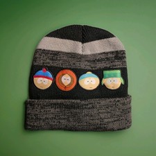 South Park Black Beanie Hat Knit Cap Characters Stan Kyle Cartman Kenny One Size