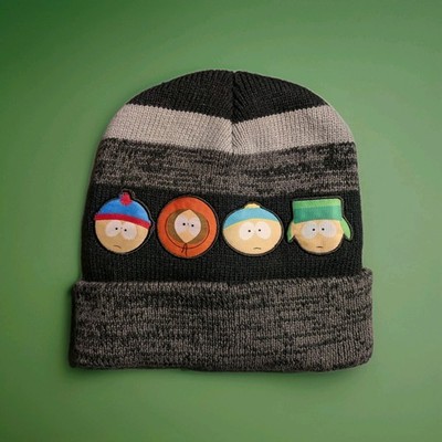 South Park Black Beanie Hat Knit Cap Characters Stan Kyle Cartman Kenny One Size