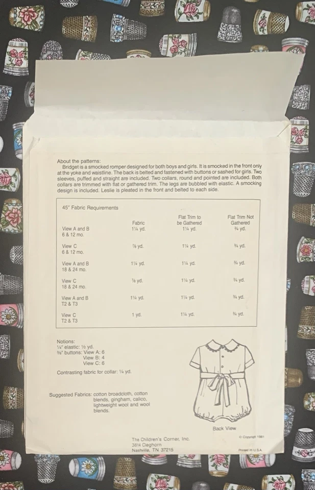 *OOP/VINTAGE* Children’s Corner #53 Baby Bubbles An ETJ’s Design Sz: 6-12 M FF - Image 3 of 3