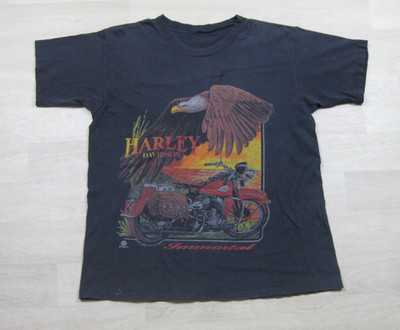 Vintage 90s Harley Davidson T-Shirt (XL) Motorcycle Biker Single Stitch Immortal