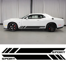 For Dodge Challenger Glossy Black Side Bed Vinyl Decal Sticker Stripe 2pcs