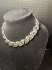 Monet  RETRO 1980's Shiny Silver Choker Necklace 15" + VIntage — photo 3