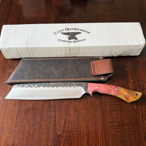 Lon Humphrey Custom Knives Retribution Hand Forged Fixed Blade Knife Chopper