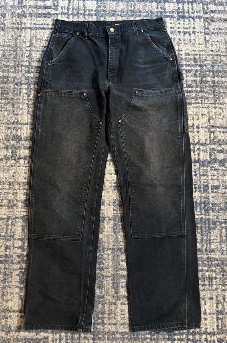 Vintage Carhartt B01 BLK Original Loose Fit Black Double Knee