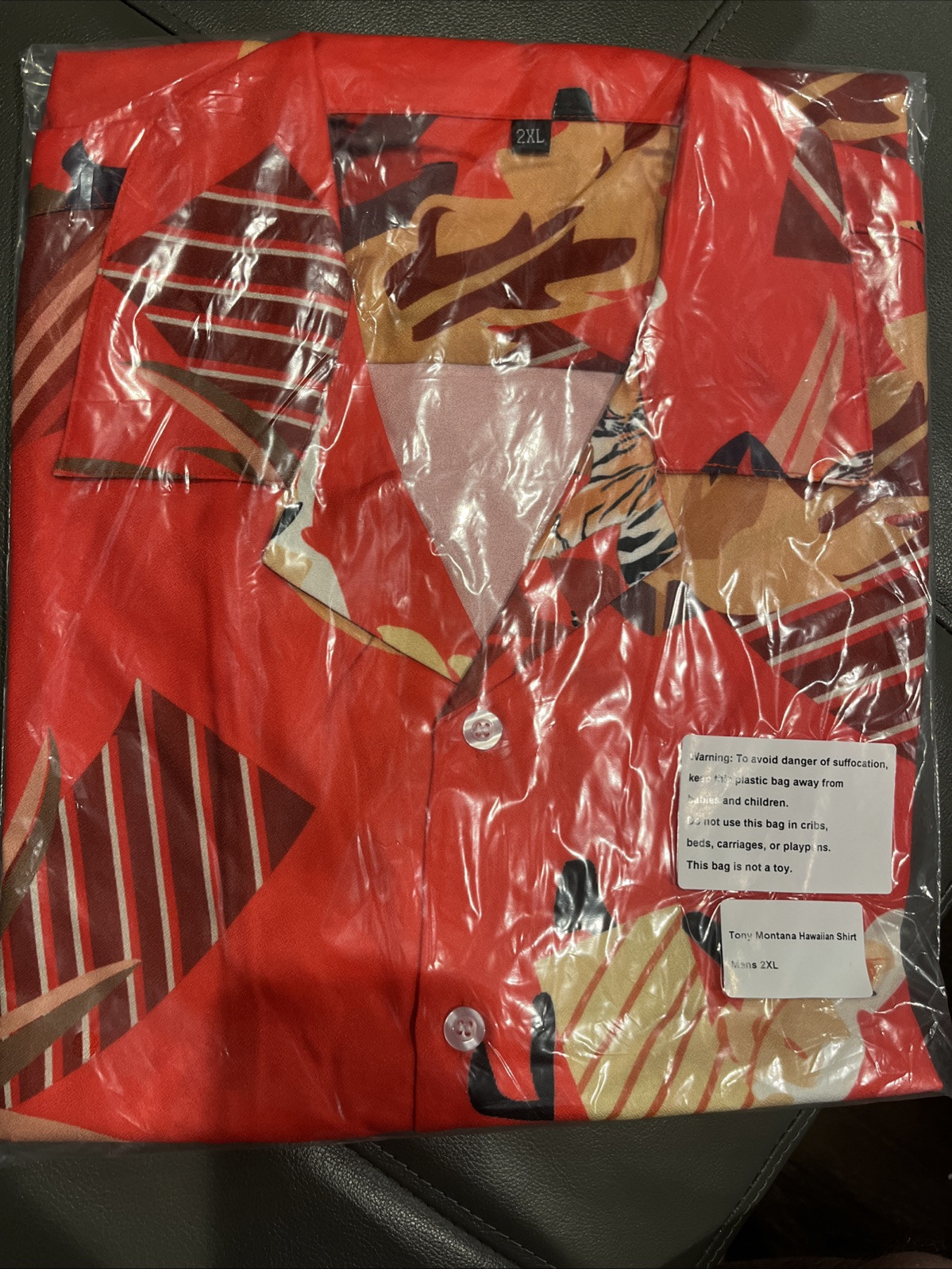 Scarface Tony Montana Hawaiian Shirt for Men Cosplay Costume Button Up