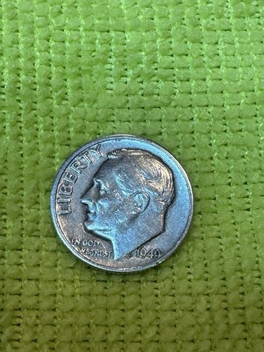 1949 D Roosevelt Dime 90% Silver- Very Good Condition