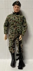 Vintage 1964 Hasbro GI Joe Action Marine Figure with blonde hair & beret hat