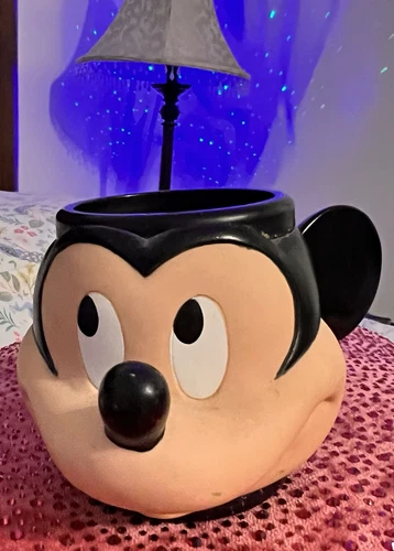 Disney Mickey Mouse 3D Head Shaped Novelty Mug Cup Black & Beige