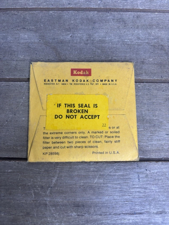 Kodak Wratten No. 96 0.50 Gelatin Filter  50x50mm 2x2" Square SEALED - Image 2 of 2