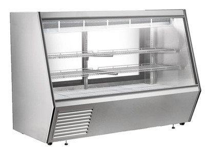 NEW 83'' Commercial Meat Case Refrigerator Cooler Showcase Gravity Coil LED NSF
