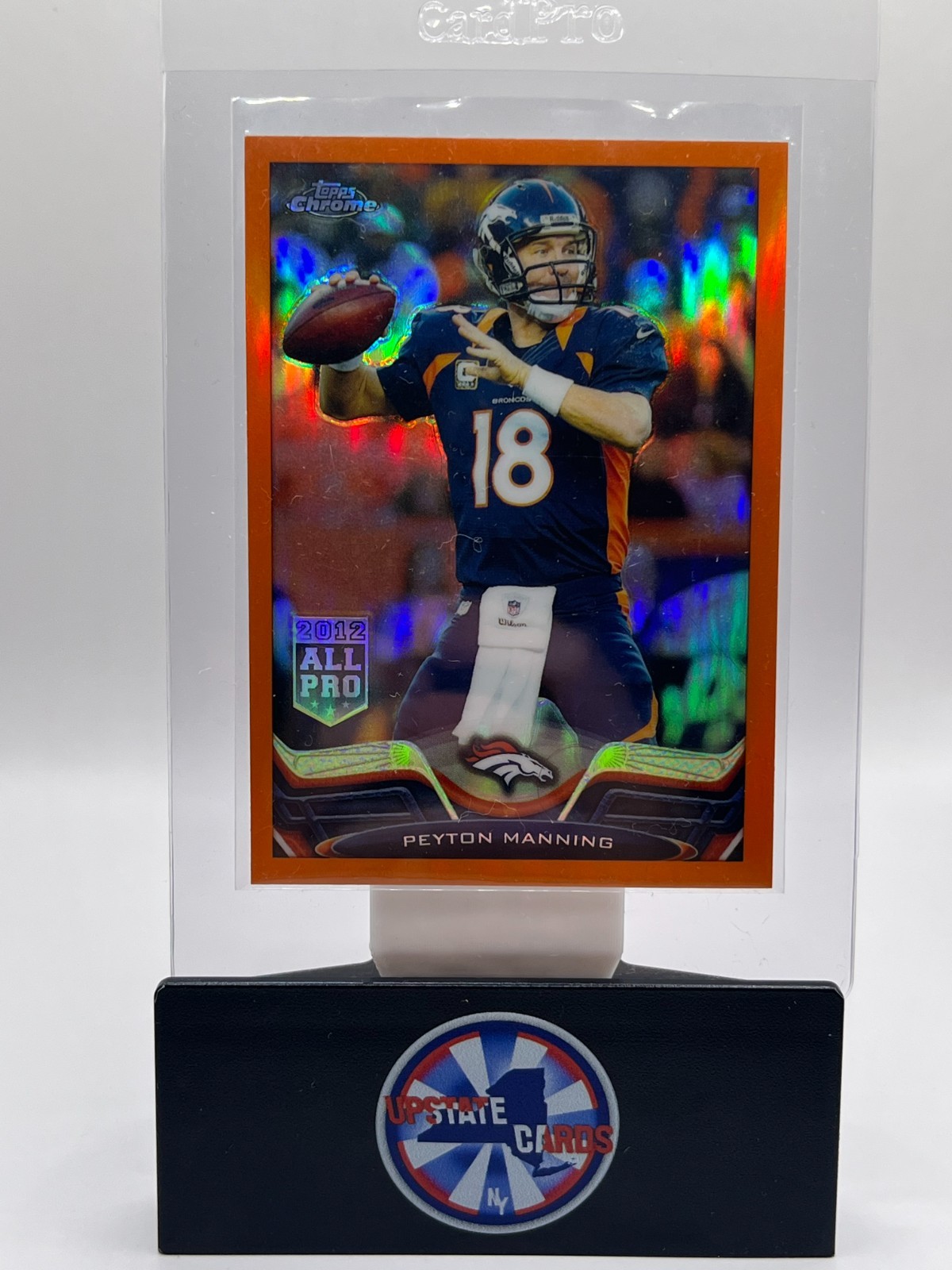 2013 Topps Chrome #1 Peyton Manning Orange Refractor - Denver Broncos