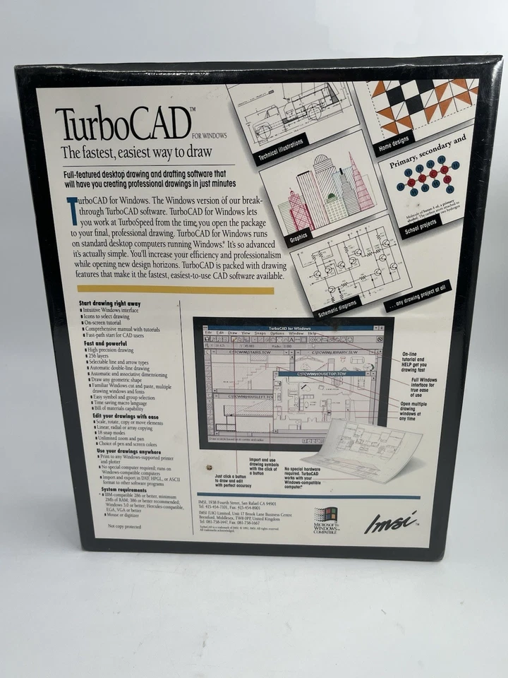 IMSI TurboCAD For Windows, 3.5" Discs, VTG Design and Drafting Software - Image 4 of 4