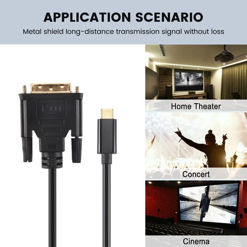 USB TYPE C auf DVI Kabel USB Type C auf DVI 24+1 Adapter 4K 30Hz (6FT/1.8M)6837 - Bild 6 von 7