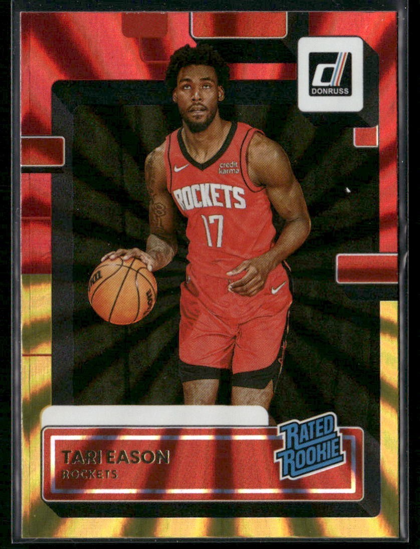2022-23 Donruss Tari Eason Red Gold Holo Lazer #217