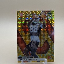2025 Panini Mosaic - Rookies Harold Fannin Jr. Reactive Yellow Mosaic Prizm (RC)