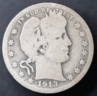 1913-D 25c Barber Quarter 90% Silver (#8682)