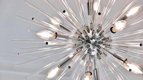 Maxim Polaris 40" Wide Modern Chrome Starburst Sputnik Pendant Light - Picture 8 of 10