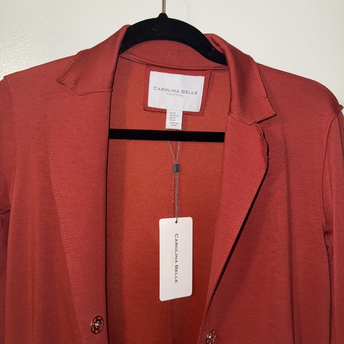 Carolina Belle Montreal Oversize Orange Open Front Blazer Jacke Gr. XS Karriere - Bild 1 von 5