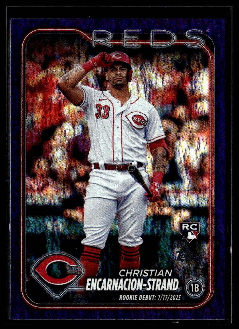 2024 Topps Update US201 Christian Encarnacion-Strand Reds RC Purple Foil 691/799
