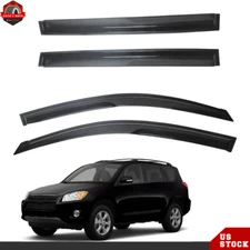 4Pcs Window Visors Rain Guards Smoke Tinted For 2006-2010 2011 2012 Toyota Rav4