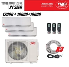 YMGI 48000 BTU 21 SEER 3 Zone Mini Split Heat Pump for Heating and Cooling