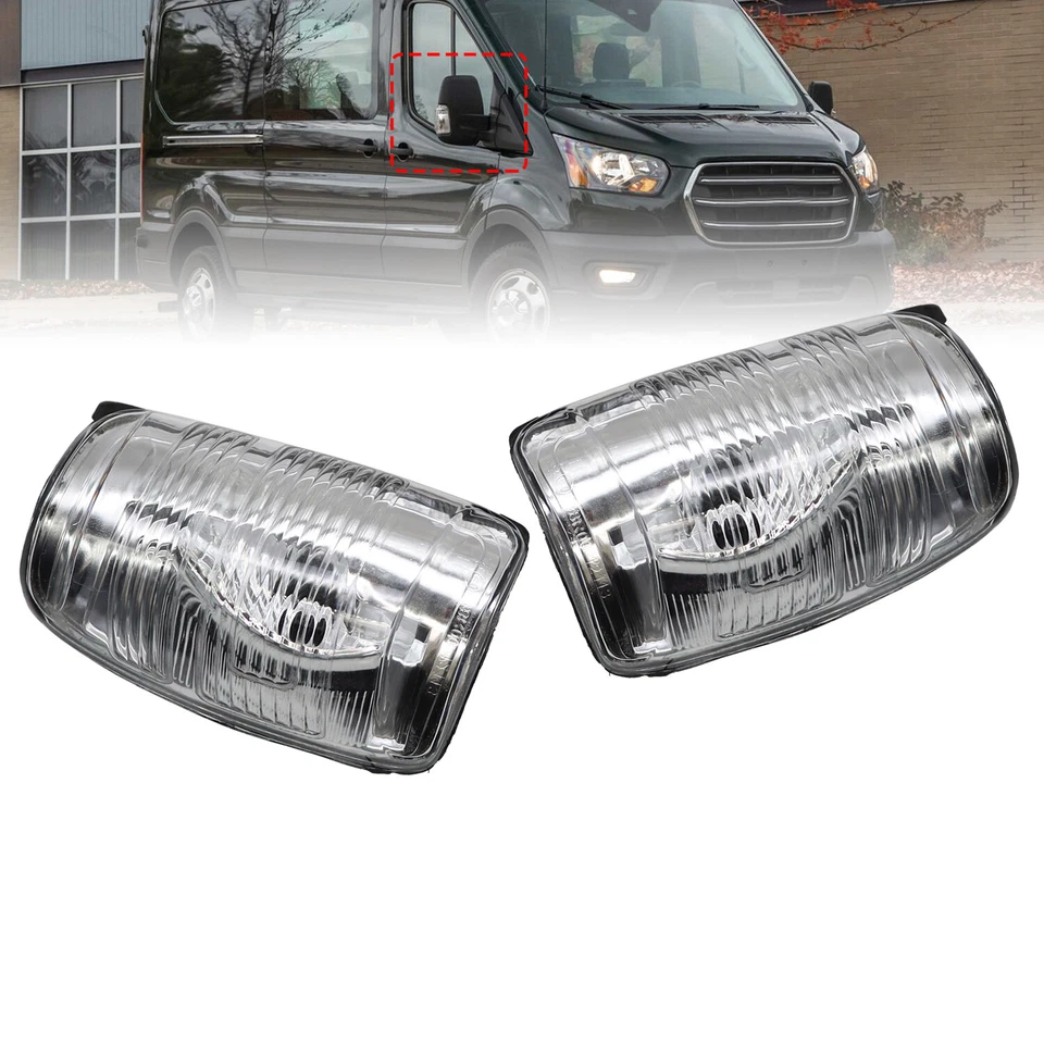 Espelho lateral direito++esquerdo luz de seta para 2015-22 Ford Transit 150 250 350HD - Imagem 4 de 4